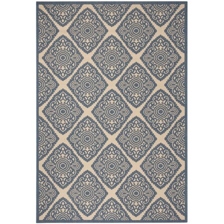Safavieh 2 ft. 2 in. x 4 ft. Beach House Power Loomed Accent Area Rug Cream & Blue BHS132N-24